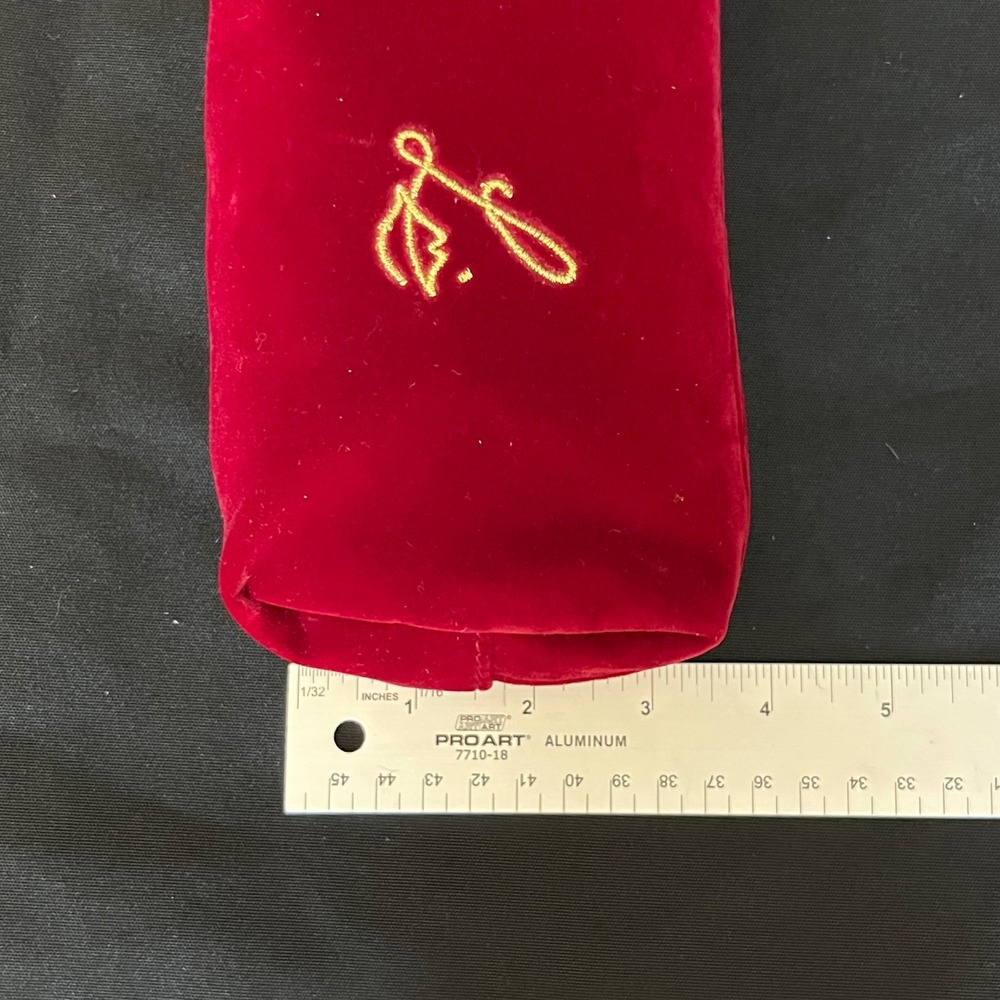 Lisa Eldridge Luxury Velour Cosmetic Bag Red Gold Logo Zipper‎ Pouch - Picture 5 of 8